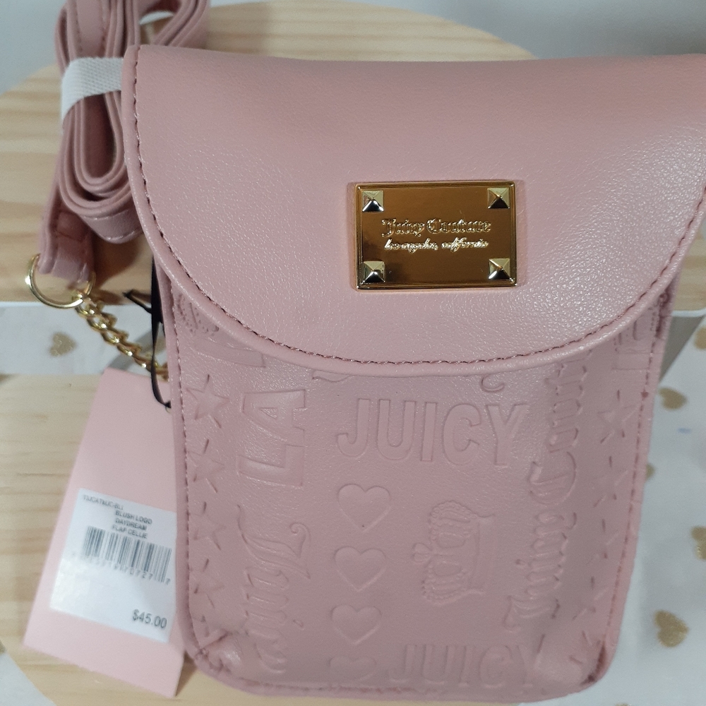 🔥3/$70 🎉2xHP🎉*NWT* Juicy Couture "Logo Daydream Flap Cellie" Bag